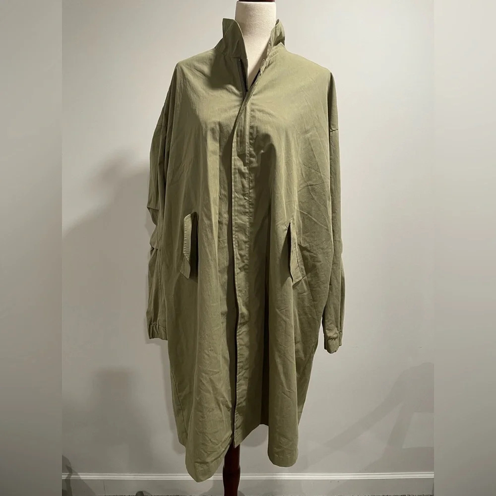 Oak + Fort oversized women's trench jacket, size large - Picture 3 of 13